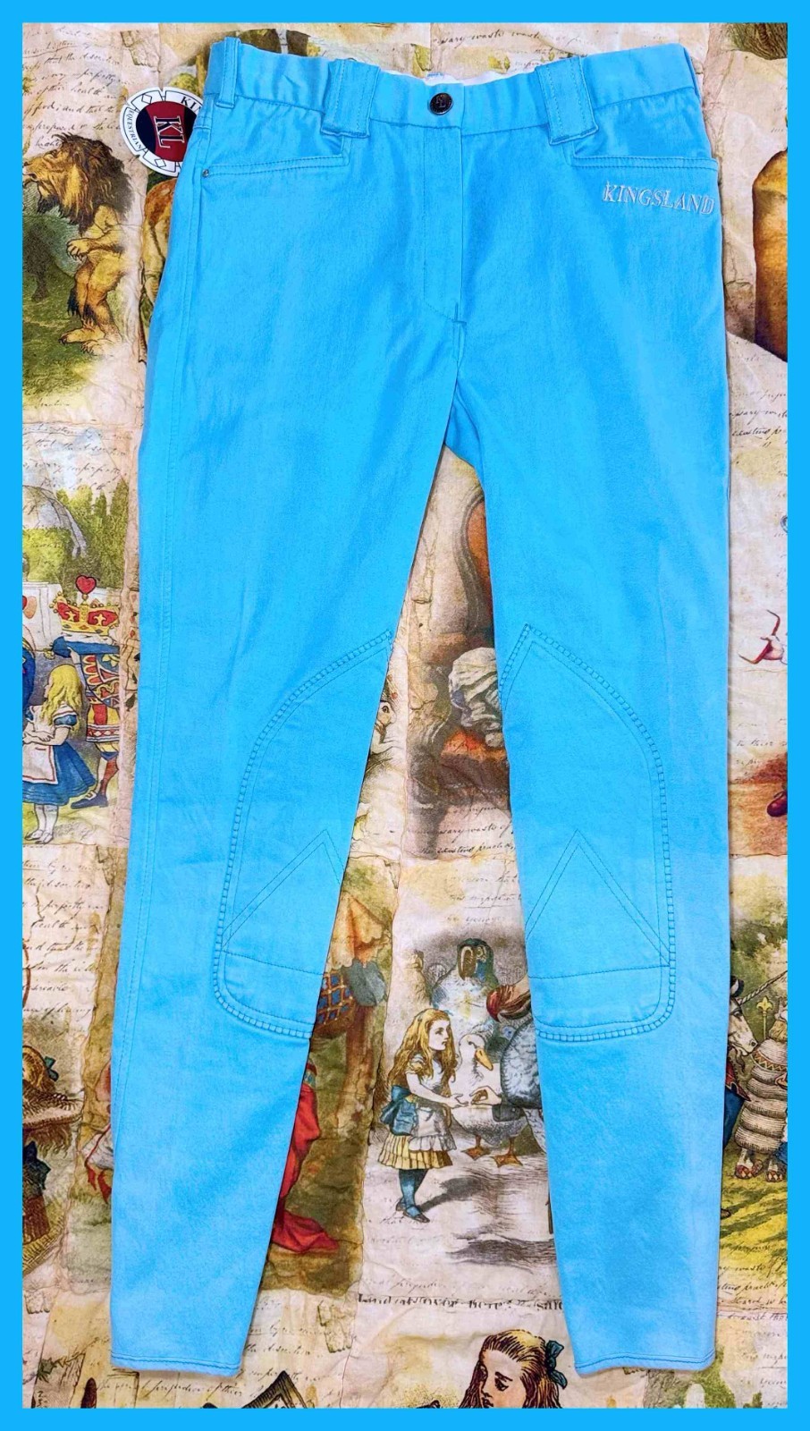 Kingsland Kelly Dip Dye Ocean Spray Bling Riding Breeches Size EU 34 US 24 NWT