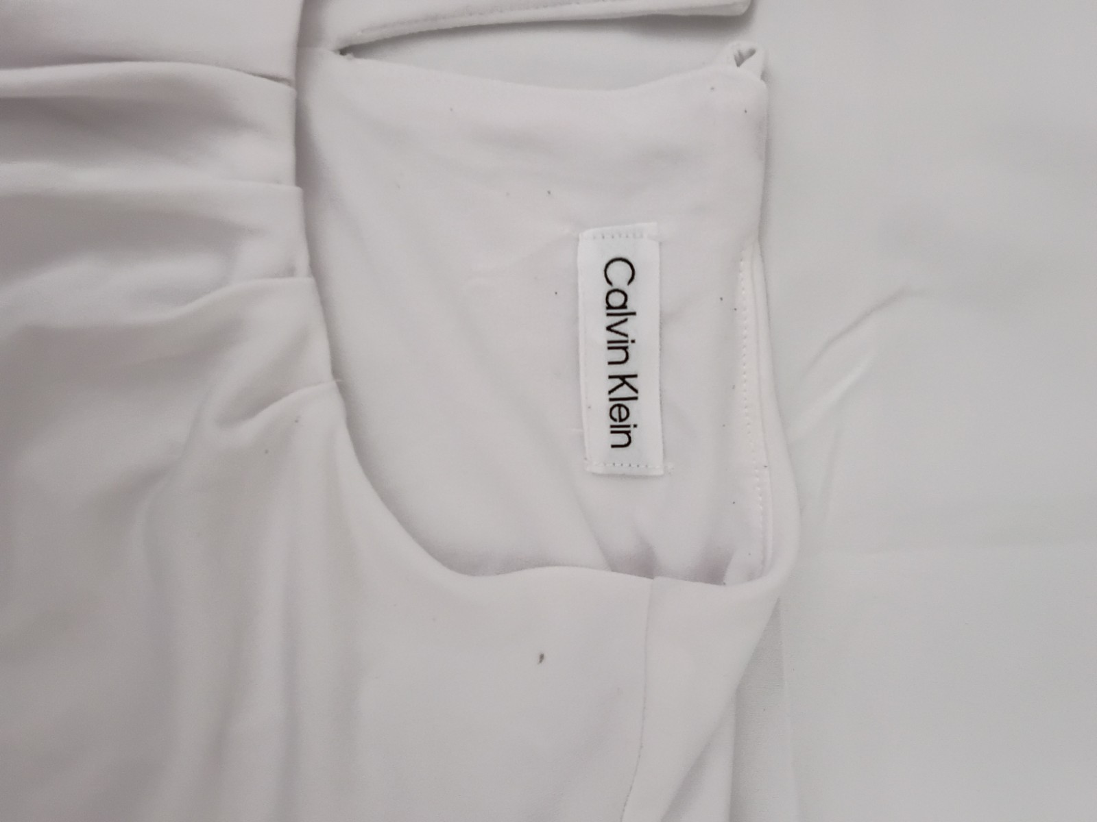 Calvin Klein Women’s White Ruched Short Sleeve Blouse Top Size Small