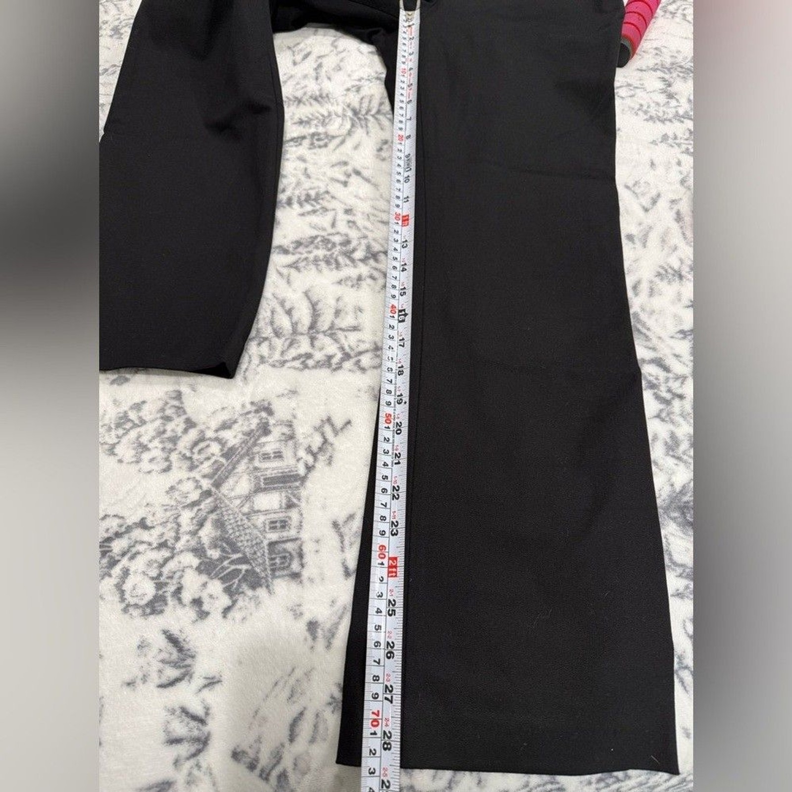 Sézane Black Tailored Straight Leg Pants Size 38 (US 6) Side Zip Chic Parisian