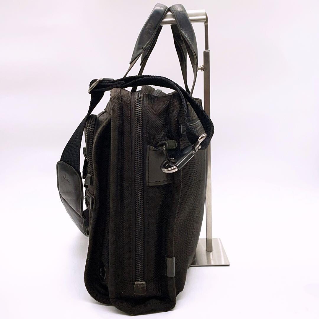 TUMI Alpha Expandable Organizer Briefcase Black Nylon Business Bag Authentic