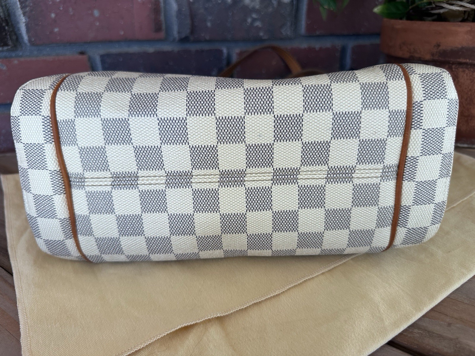 Louis Vuitton Totally PM Damier Azur Zip Shoulder Bag Outer Pockets Dust Bag