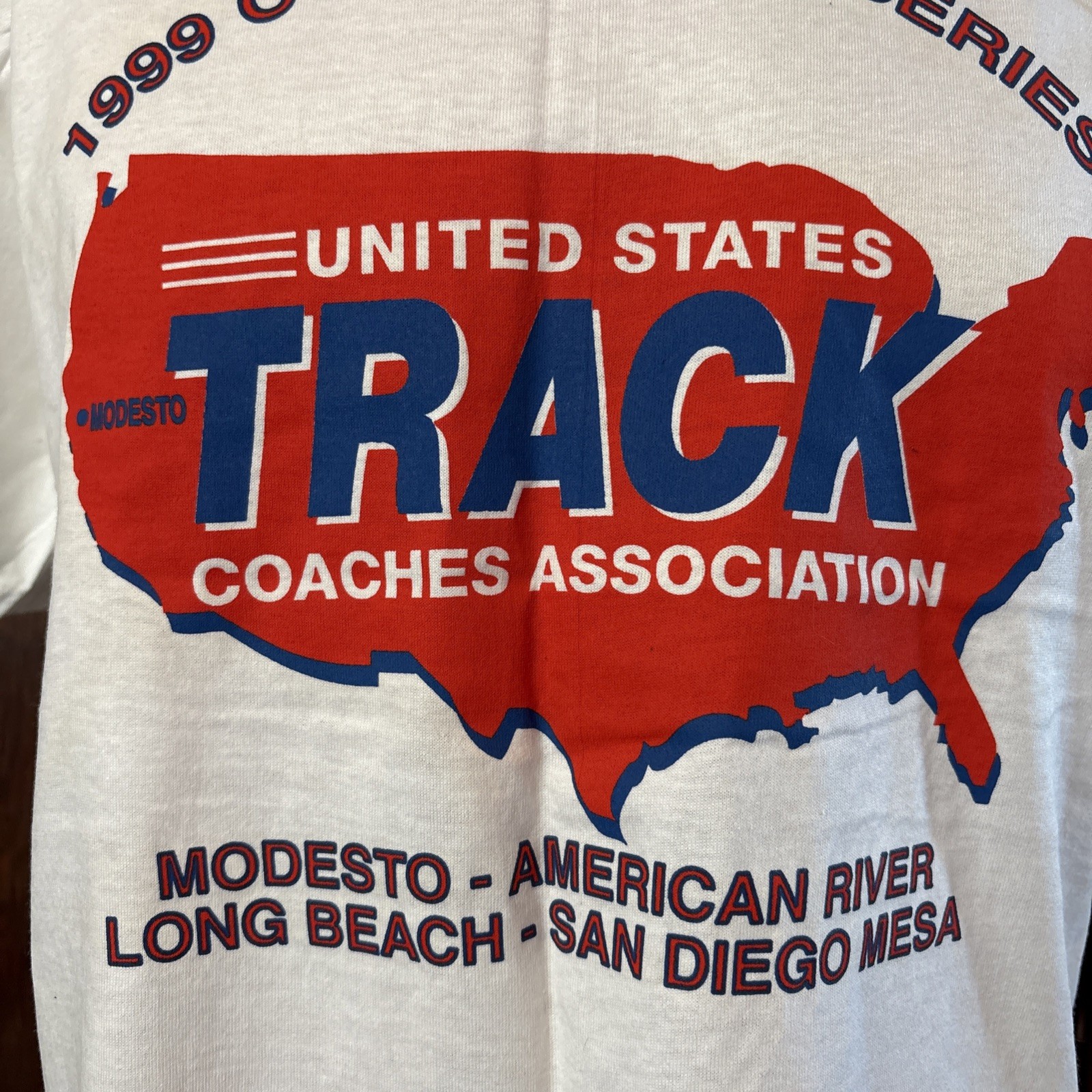 NEW Vintage 1999 Collegiate Series United States Track & Field Coaches Shirt M