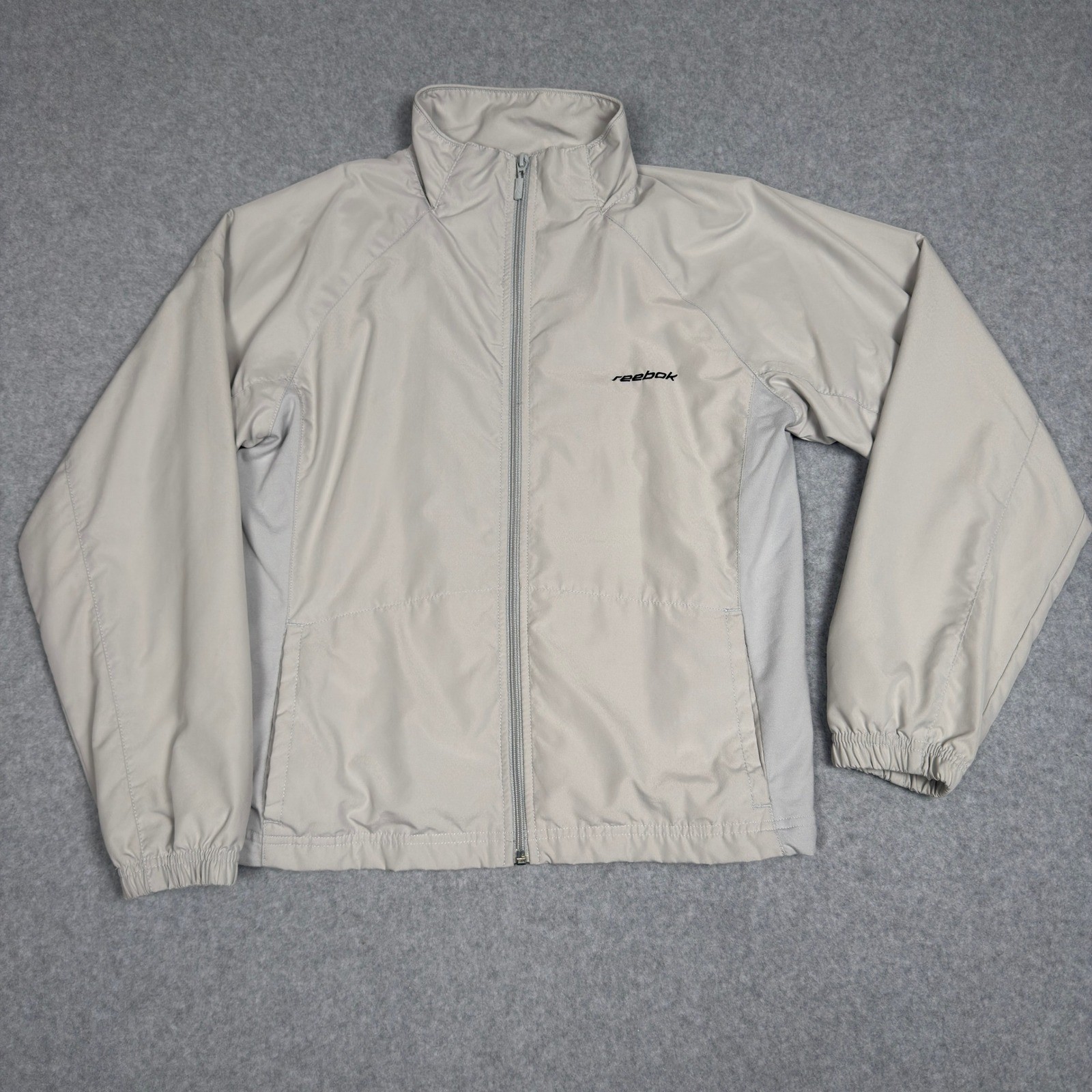VTG Reebok Lightweight Track Jacket Full Zip Mock Neck Athletic Sportswear S