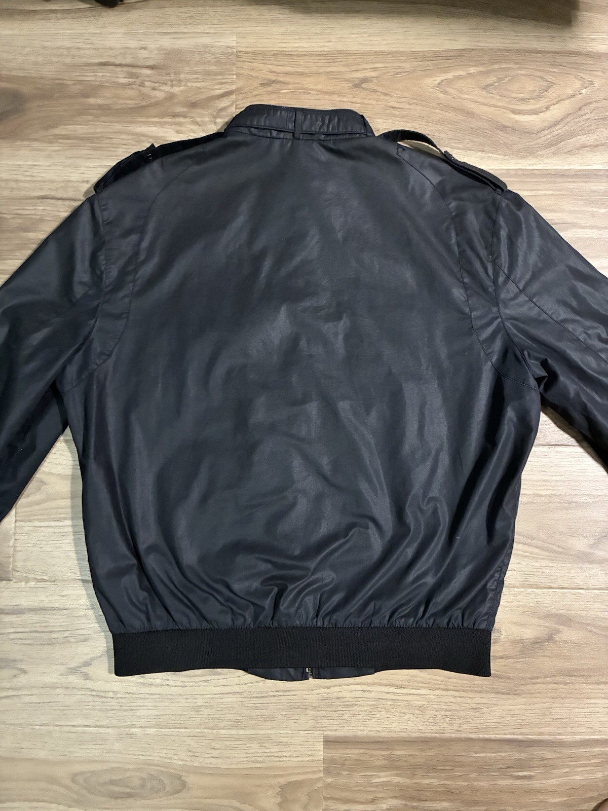 Vintage Members Only Jacket Black Size 44 Bomber Cafe Racer Classic 80s Mens
