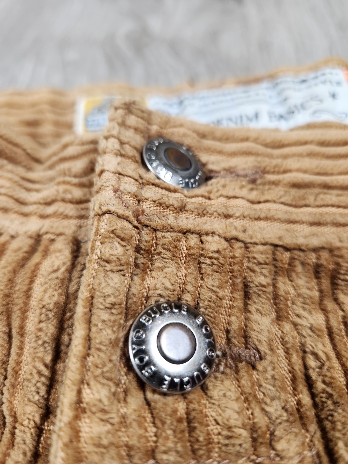 Vintage Bugle Boy Corduroy Carpenter Pants 38×32 Baggy Skater Gold Crest 80s 90s