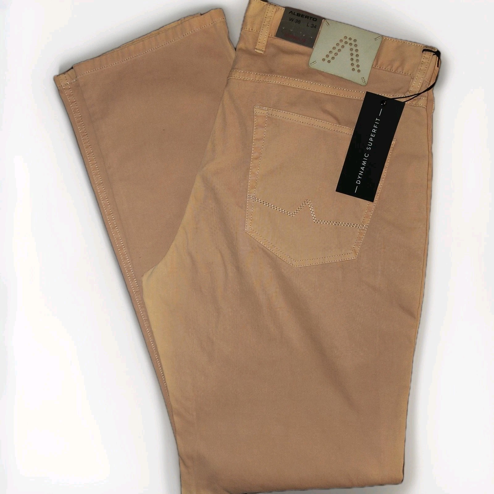 Alberto| 1910 Stone Modern Fit Jean | Luxury T400 | Khaki