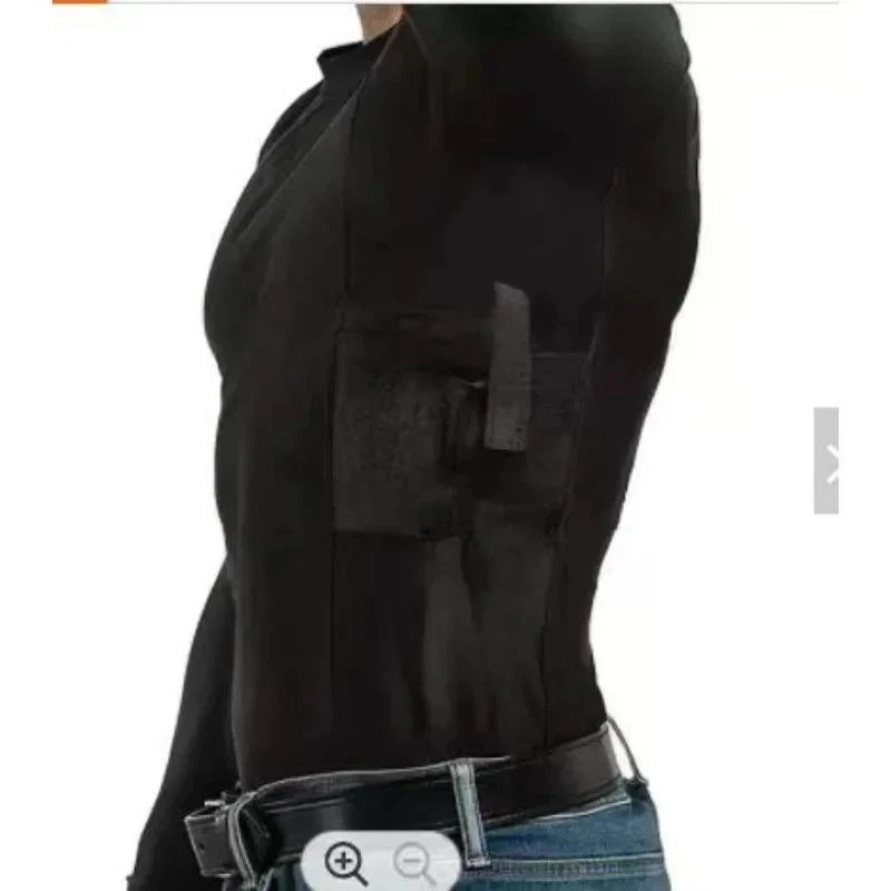 Concealment Clothes Mens Crew Neck Undercover- Concealed Holster Carry Tops