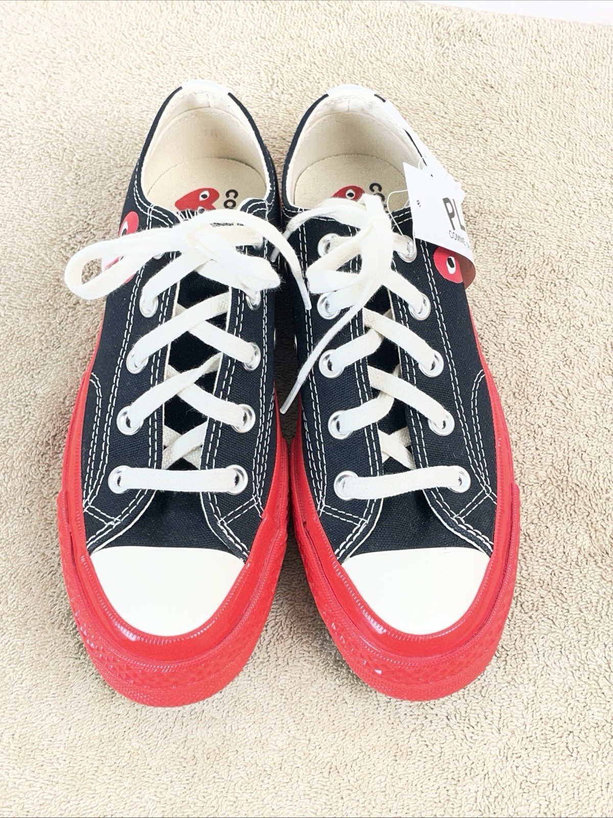Converse Chuck 70 Play Comme Des Garcons Low Black Sneakers Mens 4 / Womens 6