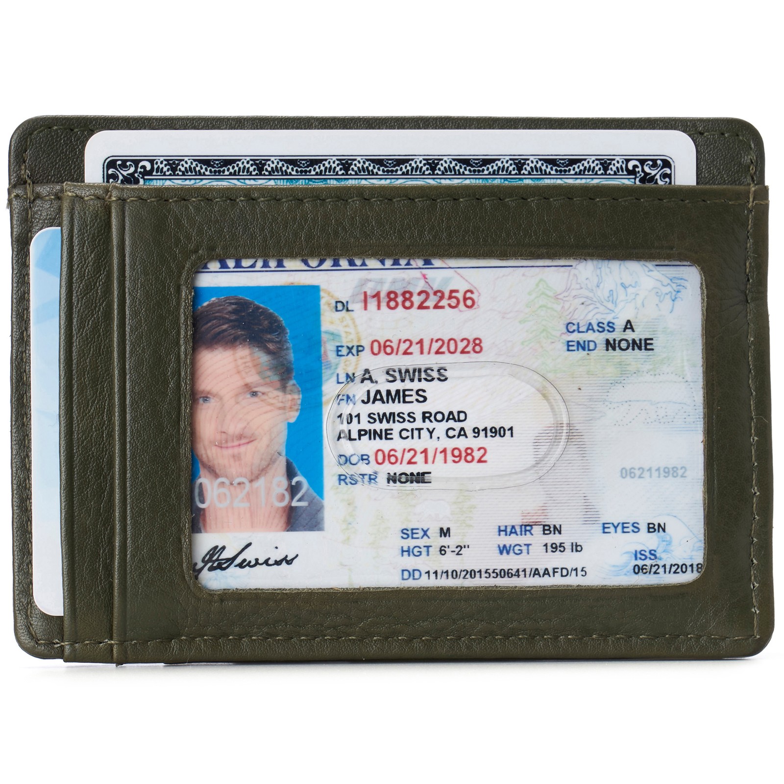 Alpine Swiss Mens RFID Money Clip Leather Minimalist Wallet Card Case ID Window