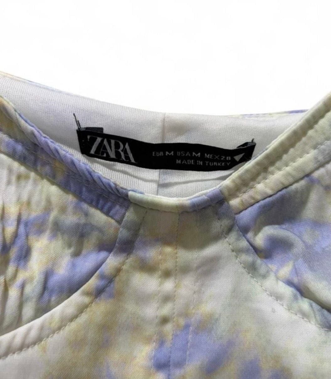 Zara Tie Dye Corsetry-Inspired Bustier Bodysuit Size Medium