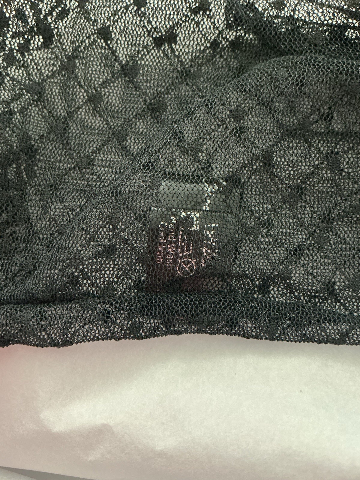 Cornelia James Black Mesh Geometric Wrist Gloves Nylon Women’s Hand Wash Only