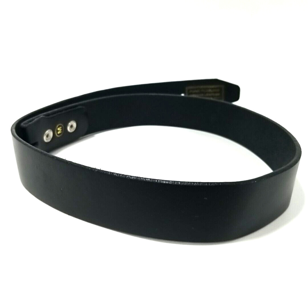 Funk Plus Genuine Cowhide Leather Belt Mens M 36″ Black No Buckle USA Made 1.5″