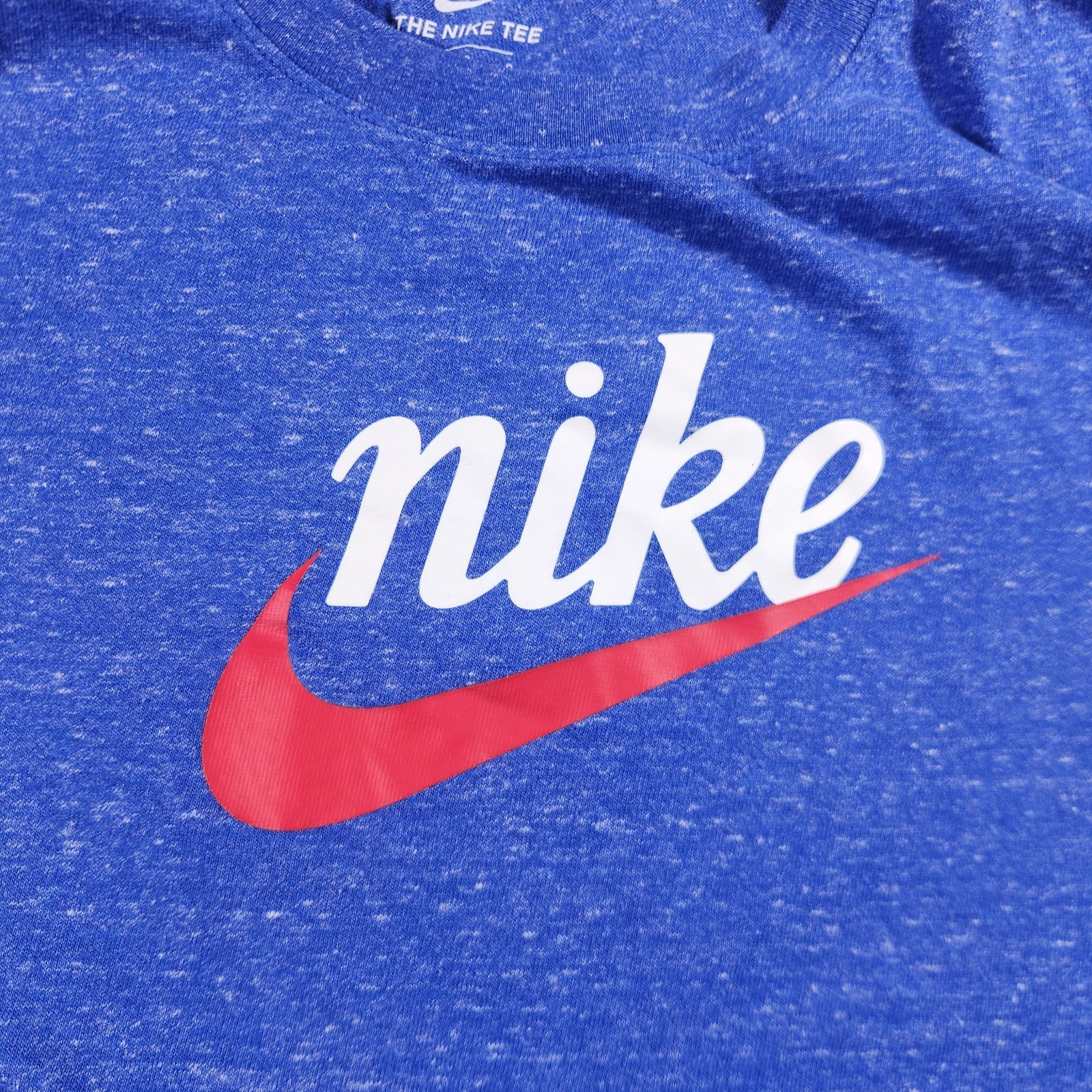 Nike Shirt Youth Large Short Sleeve Blue Logo Casual Sports Outdoor School Tee