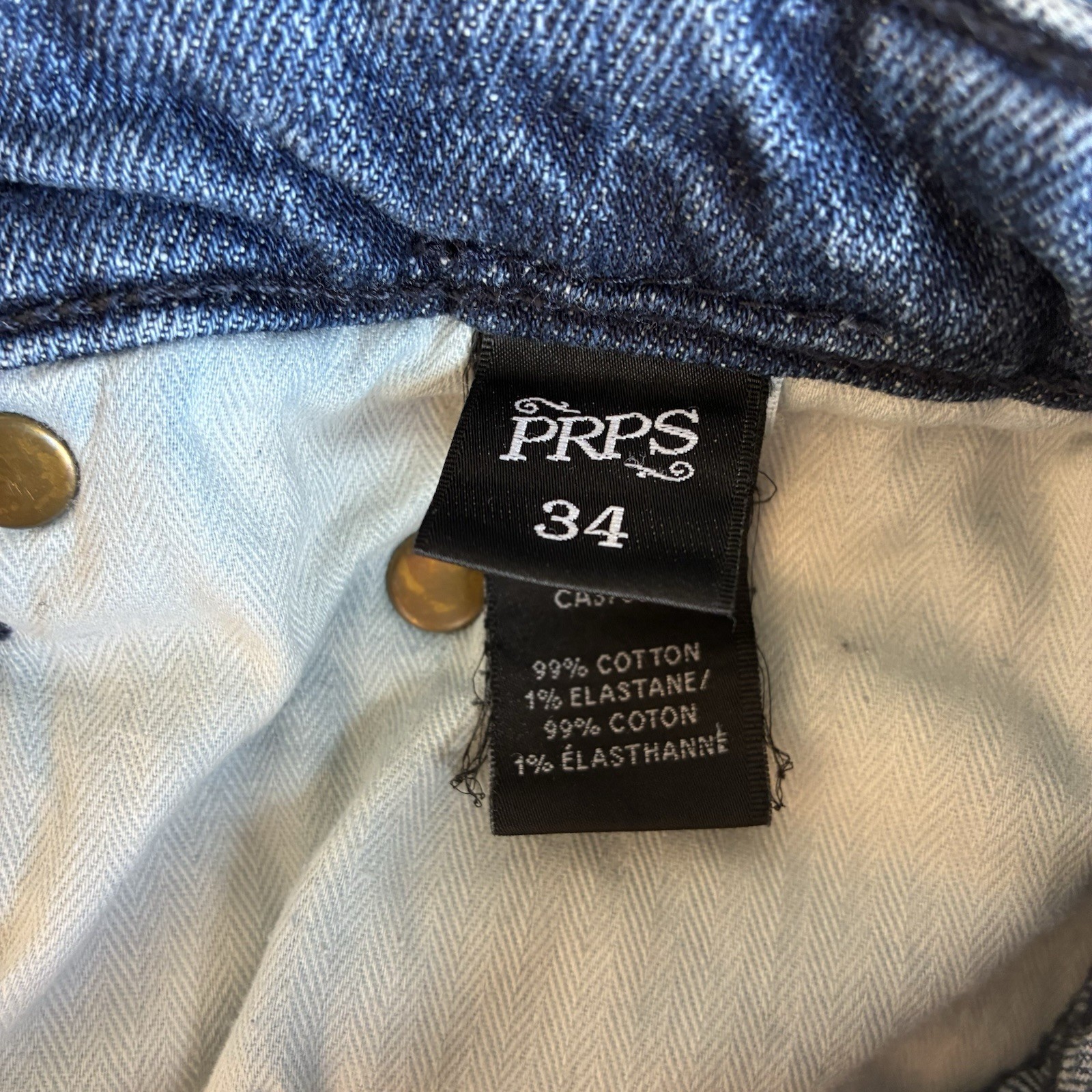 PRPS Le Sabre Slim Tapered Fit Jeans Distressed Medium Wash Men’s Size 34