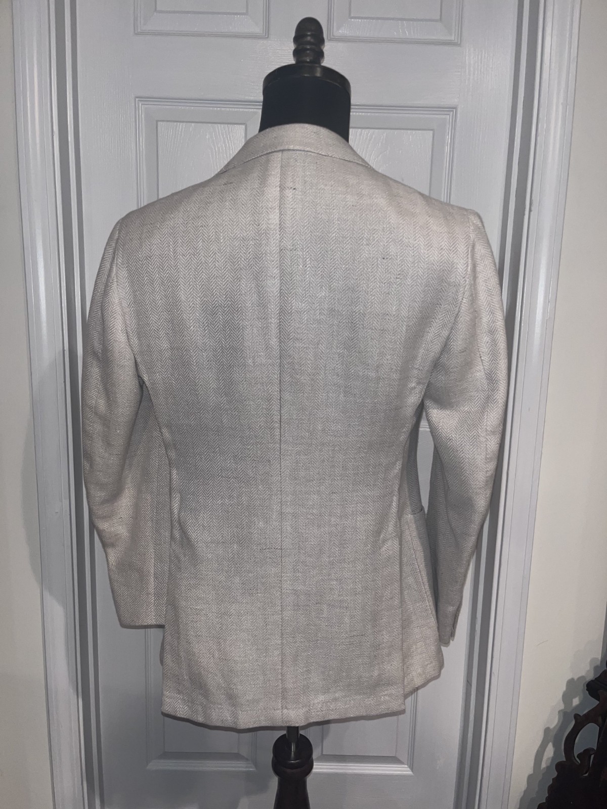 Suitsupply Linen Silk Wool Cotten 36R Beiege Cream Tan Suit Jacket Blazer Havana