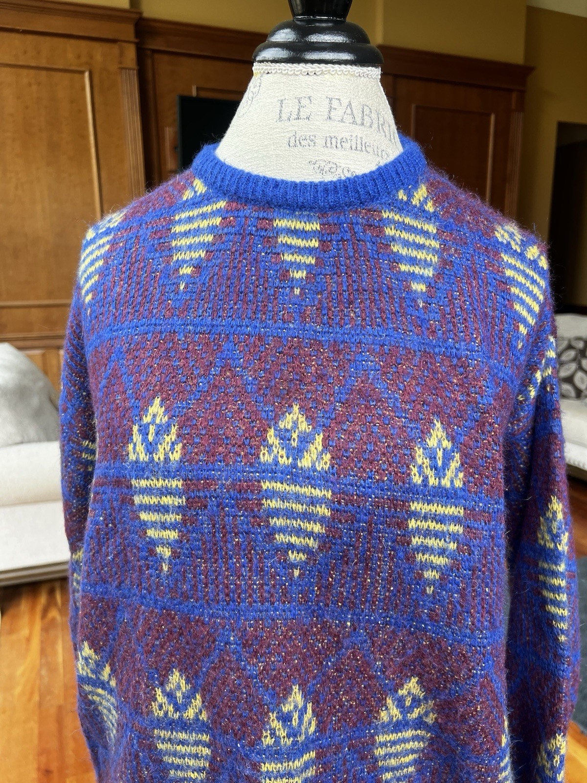 Vintage United Colors Of Benetton Sweater Men’s 46 XL Mohair Blend Made In Italy