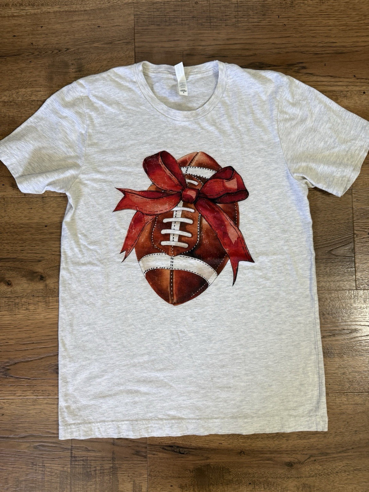 Bella + Canvas Women’s M Gray Short Sleeve Football Graphic T-Shirt