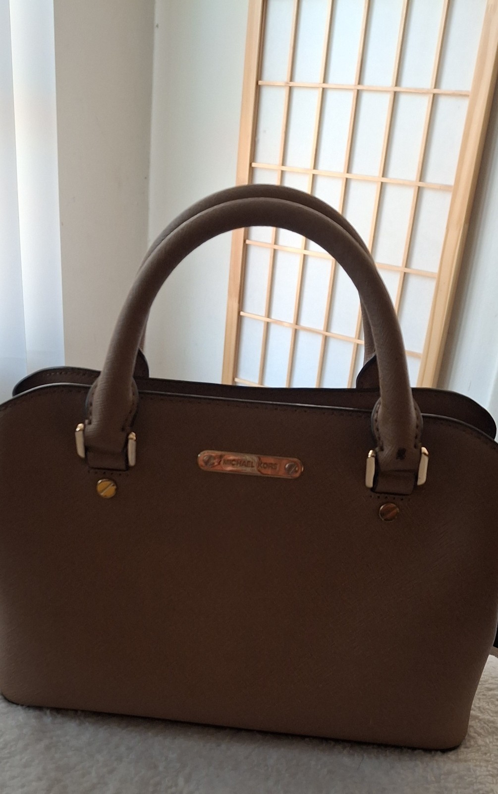 Michael Kors Sm Savannah Satchel Dark Khaki