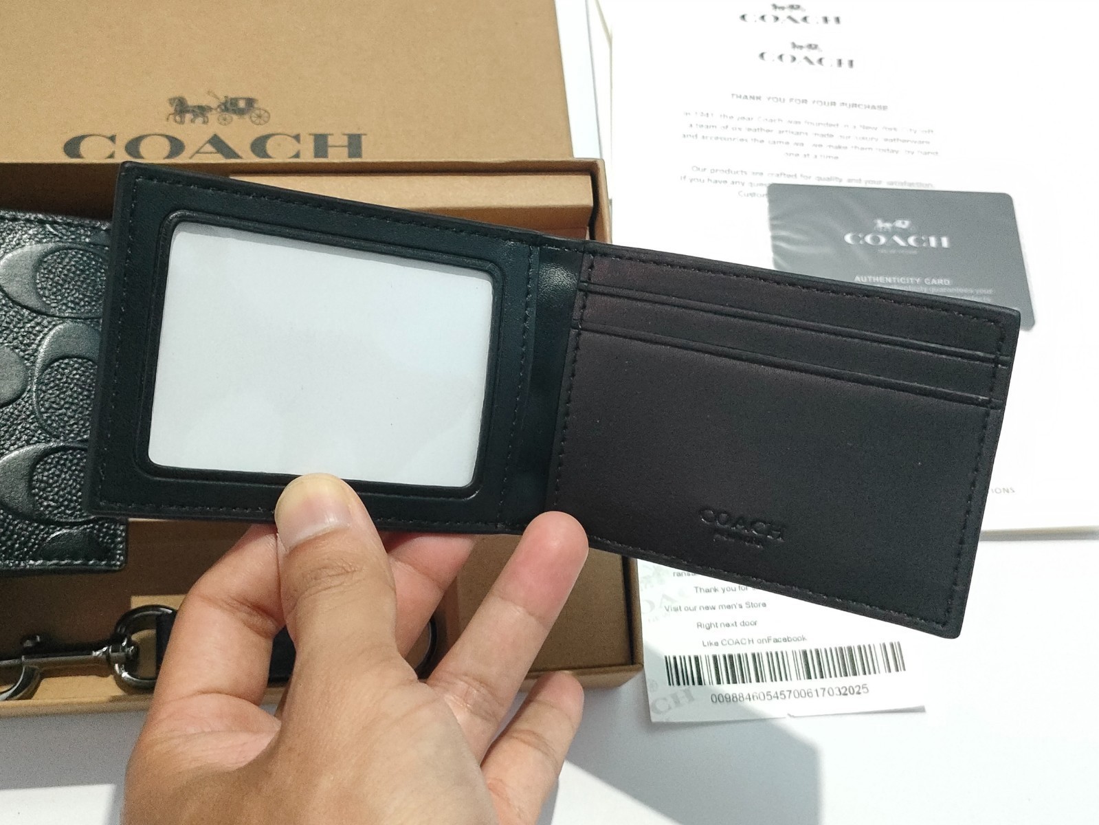 MEN’S 3 IN 1 WALLET BOXED GIFT SET IN SIGNATURE CANVAS BLACK