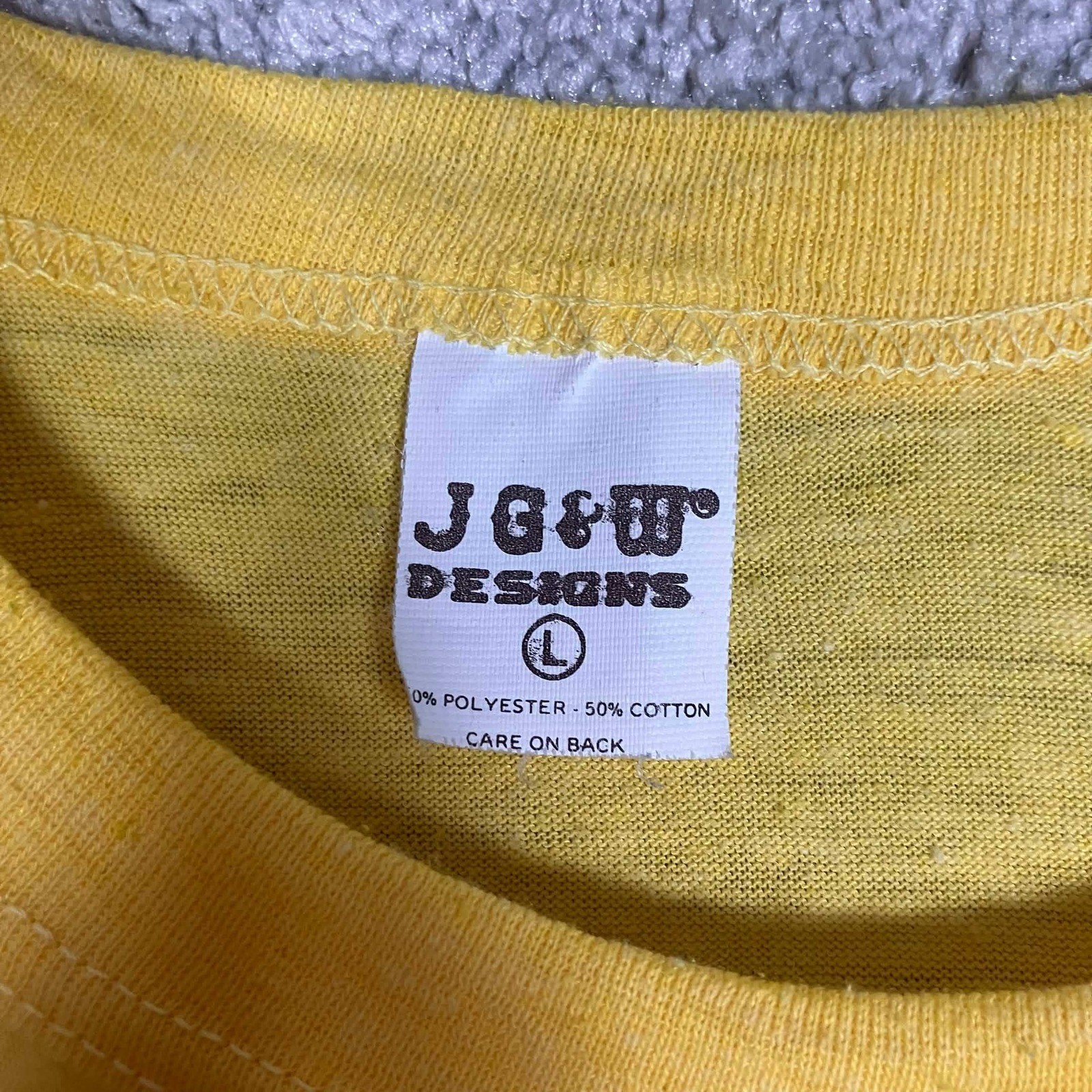 Vintage 1982 Winfield AA State Baseball Runner Up T-Shirt Yellow Paper Thin USA