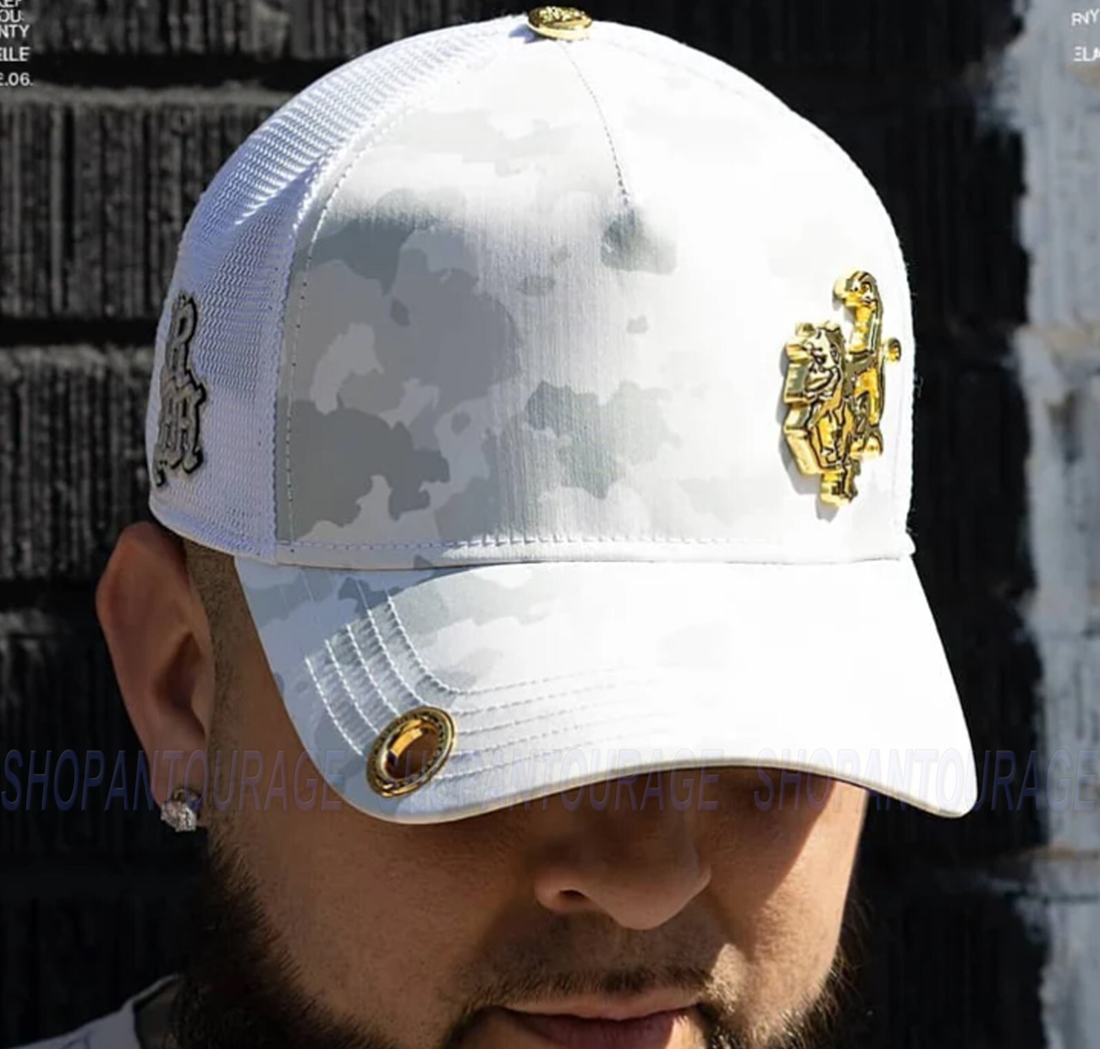 Red Monkey Money Rich Snow Camo RM1526 Limited Edition Unisex Trucker Hat Cap
