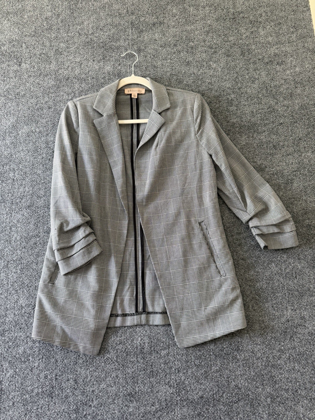 Philosophy Black, White Gray Sports Coat S