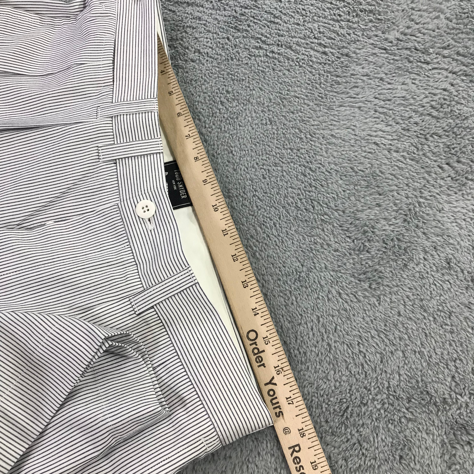New Todd Snyder Pants Mens 34 Pleated Striped Officer Trousers Button Fly $298