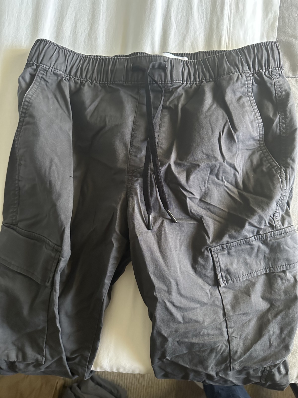Old Navy Ultimate Tech Cargo Pants Mens Medium Black Elastic Waist Stretch