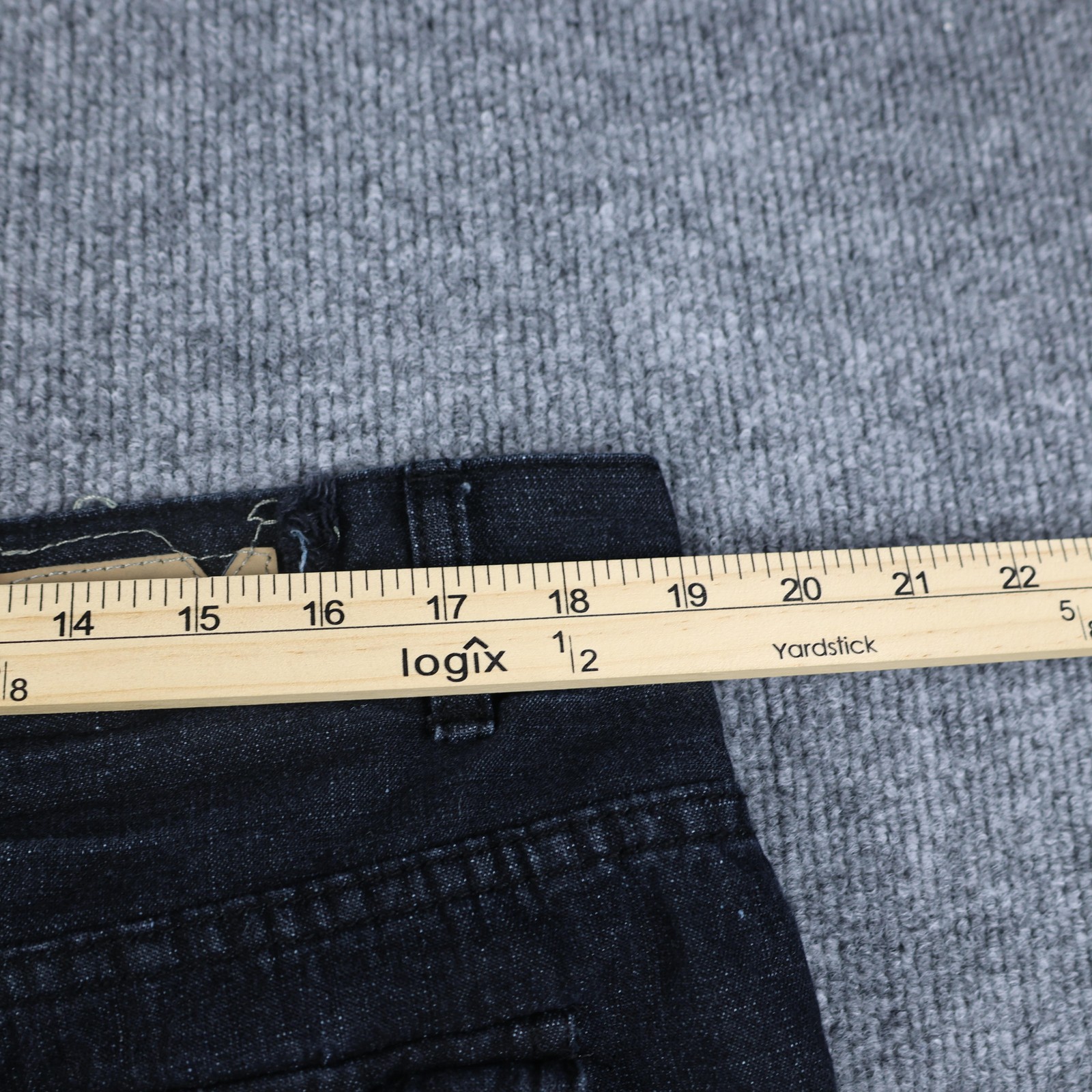 Indigo 30 Jeans Mens 38×32 Blue Straight Leg Denim Zip Fly Cotton Blend