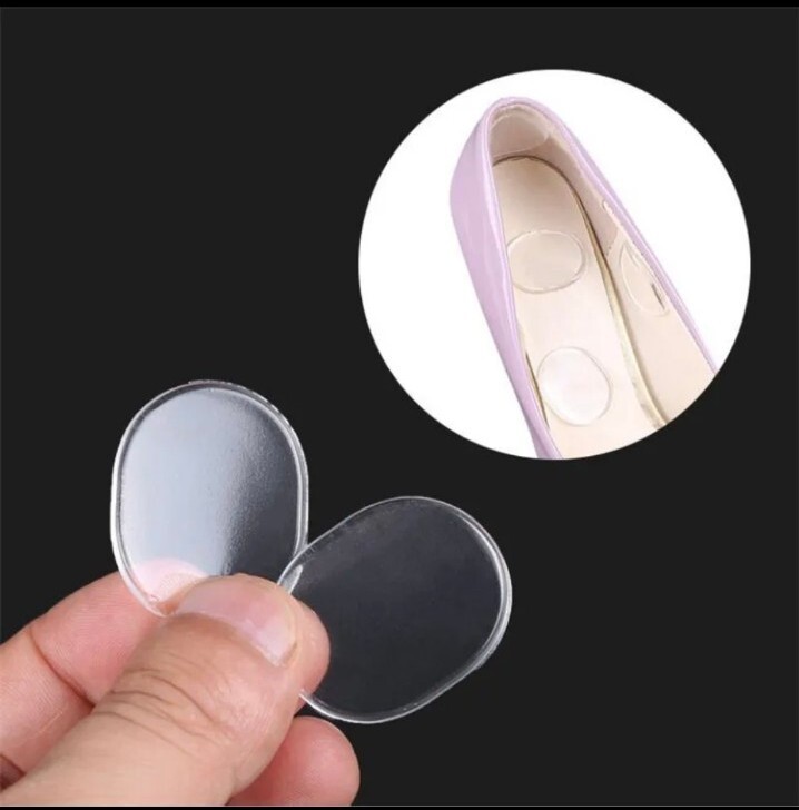 Self-Adhesive Silicone Gel Shoe Insole High Heel Insert Grips Cushion Foot Heel