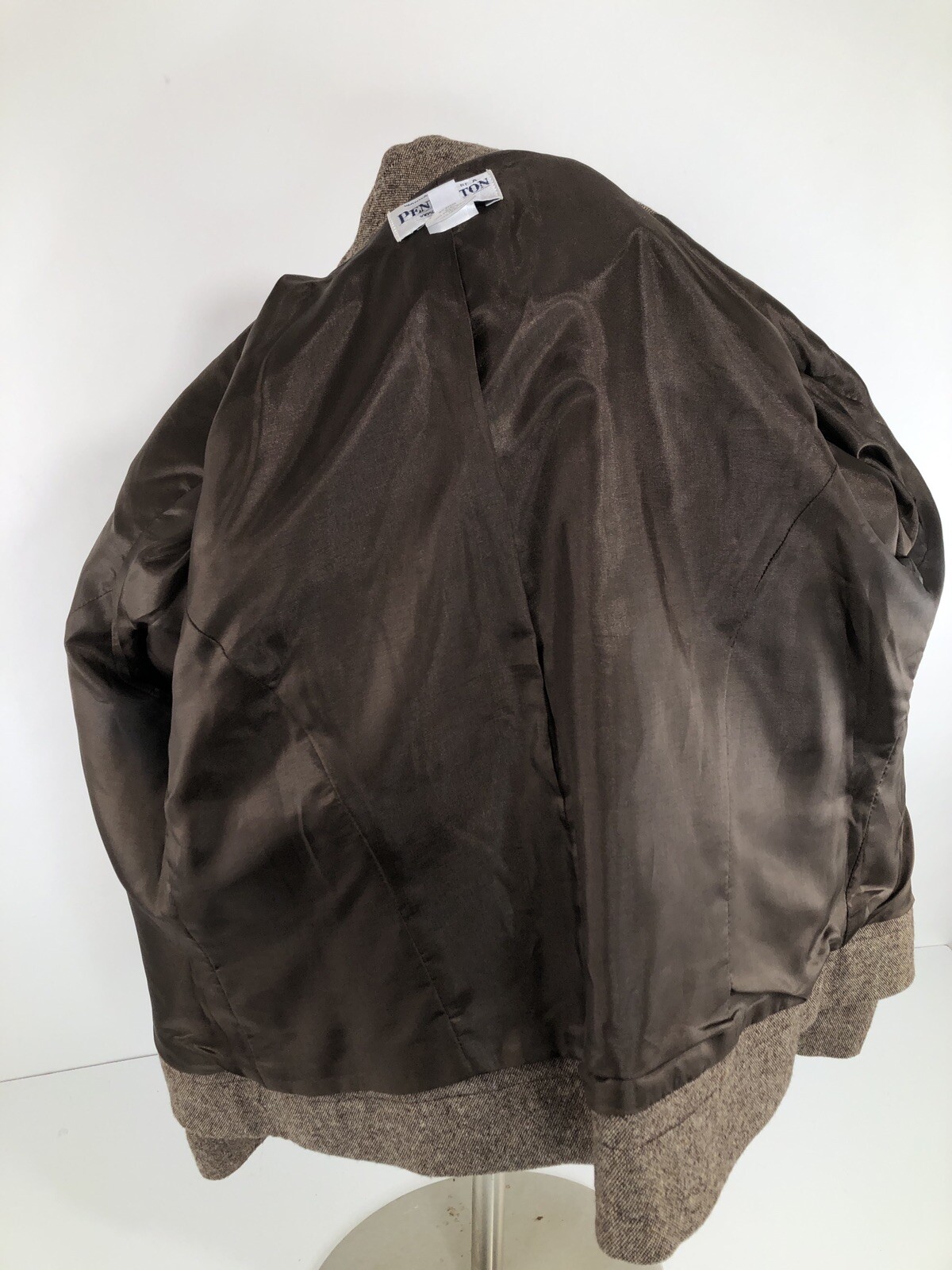 PENDLETON – 100% VIRGIN WOOL / LEATHER TRIM Sz. 8 Petite Blazer Jacket EXCELLENT