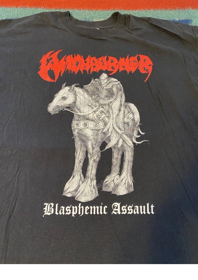 Vintage Witchburner Blasphemic Assault German Metal Band T-Shirt XL Screen Stars