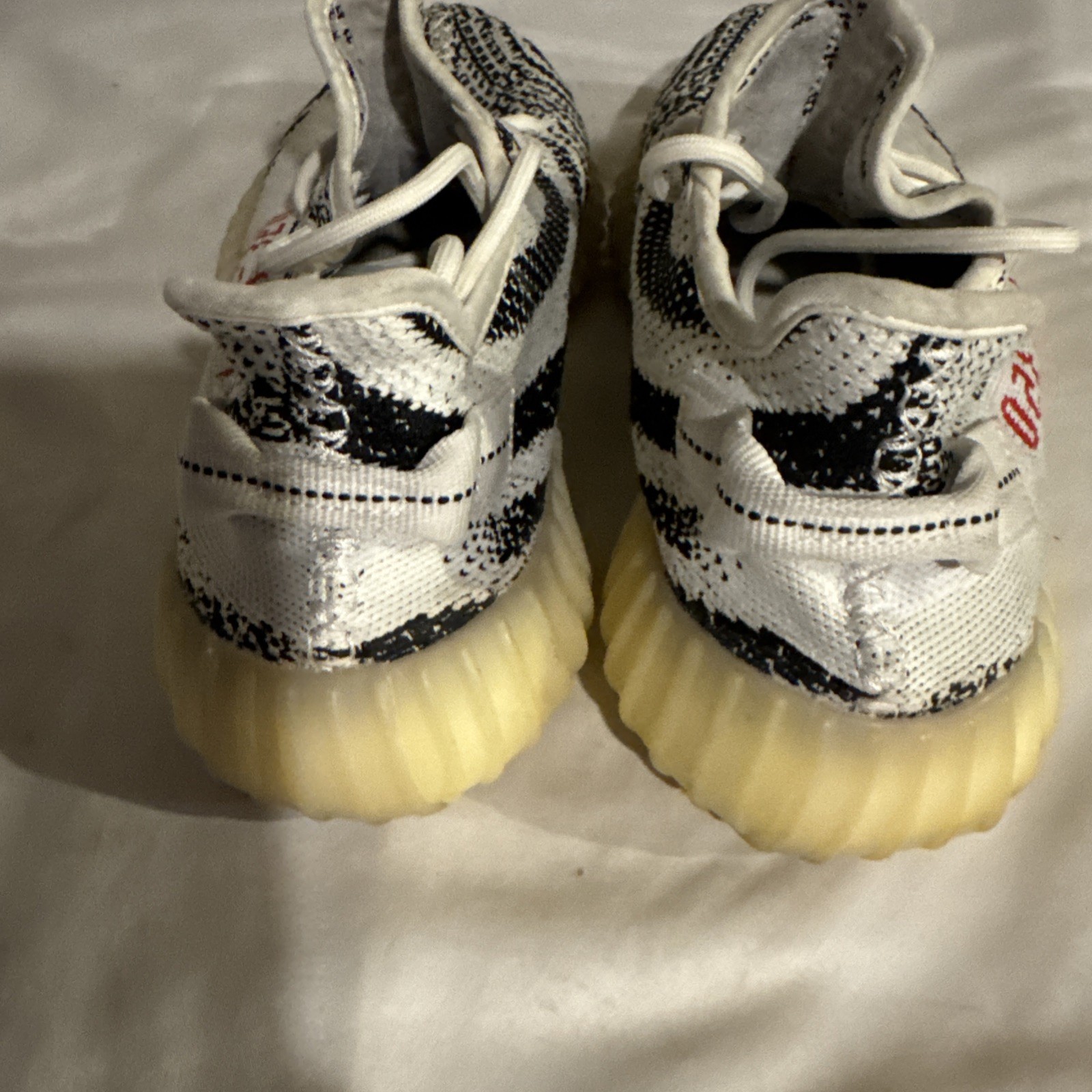Adidas Yeezy Boost 350 V2 Zebra CP9654 Size 9.5 Og Tags White Black Red