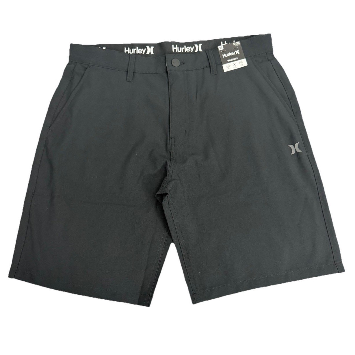 Hurley Men’s Black Size 34 Flex Terrain Hybrid Walking Shorts 9.75 In Inseam New