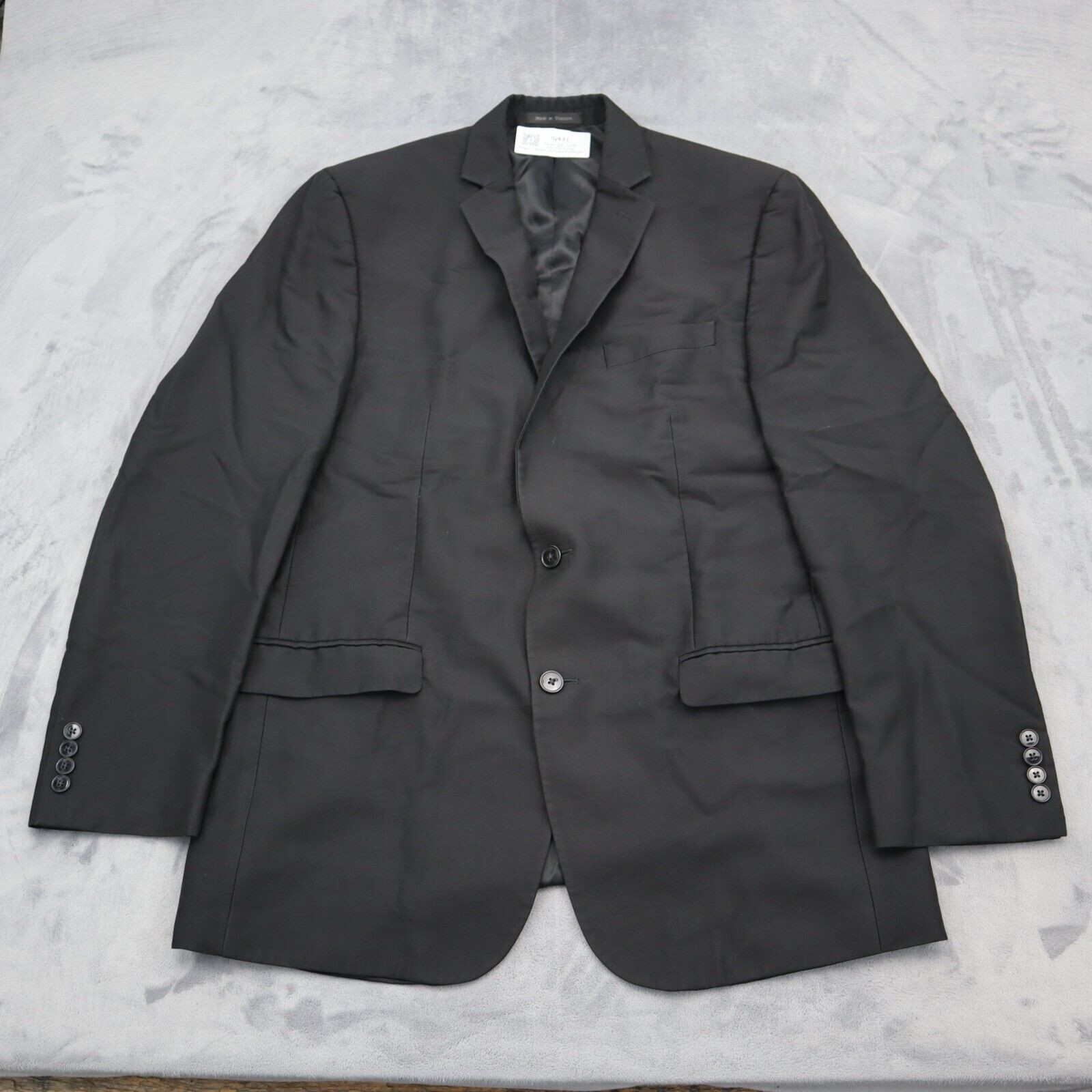 Calvin Klein Suit Mens 42 Black Single Breasted Notch Lapel Ventless Jacket