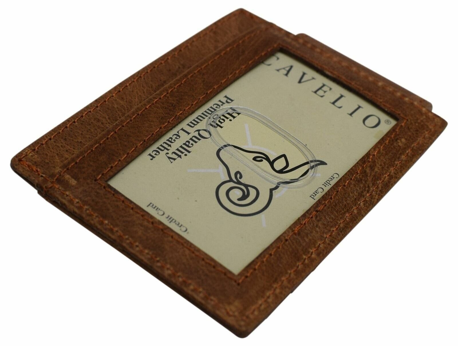 Money Clip Leather Wallet For Men Slim Front Pocket RFID Blocking with Super Str