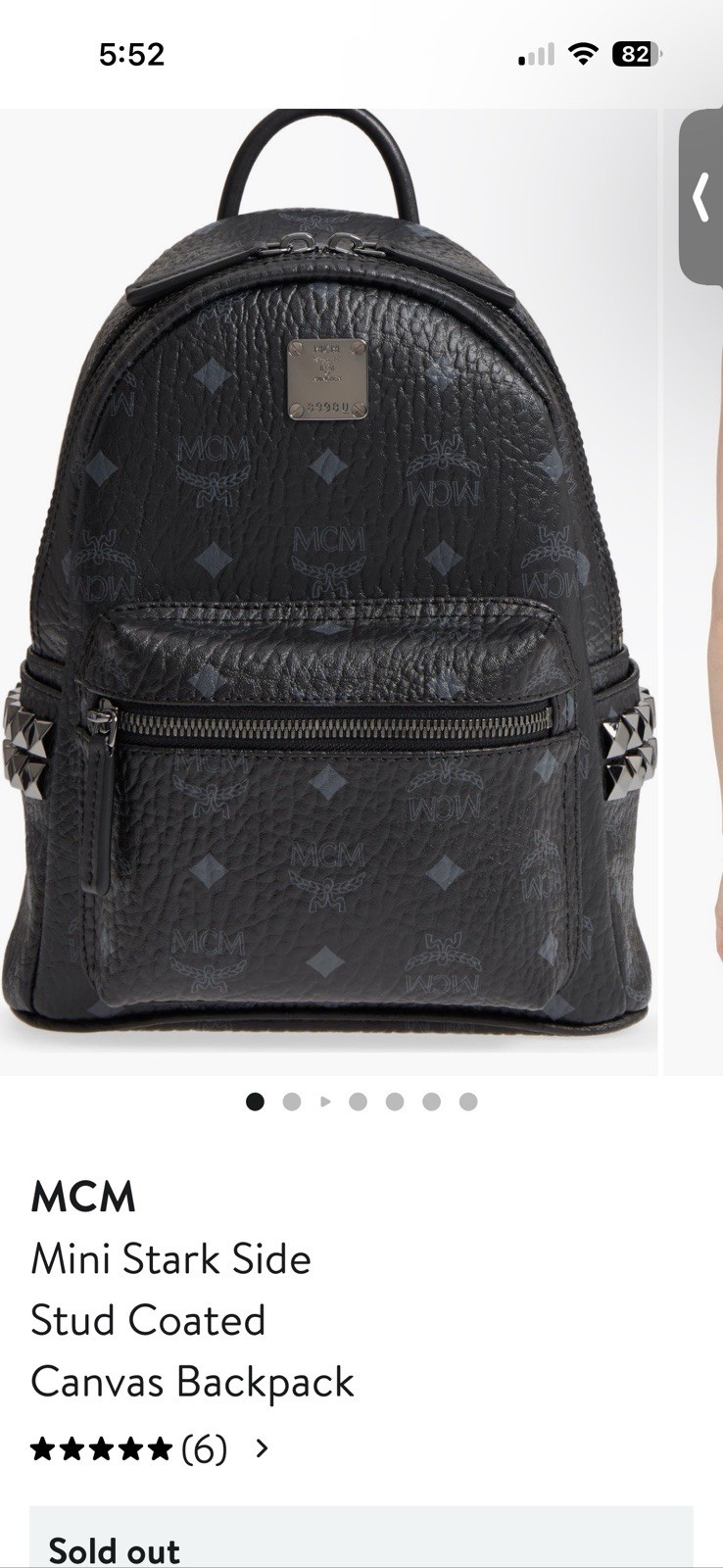 Authentic MCM Mini Stack Side Stub Backpack