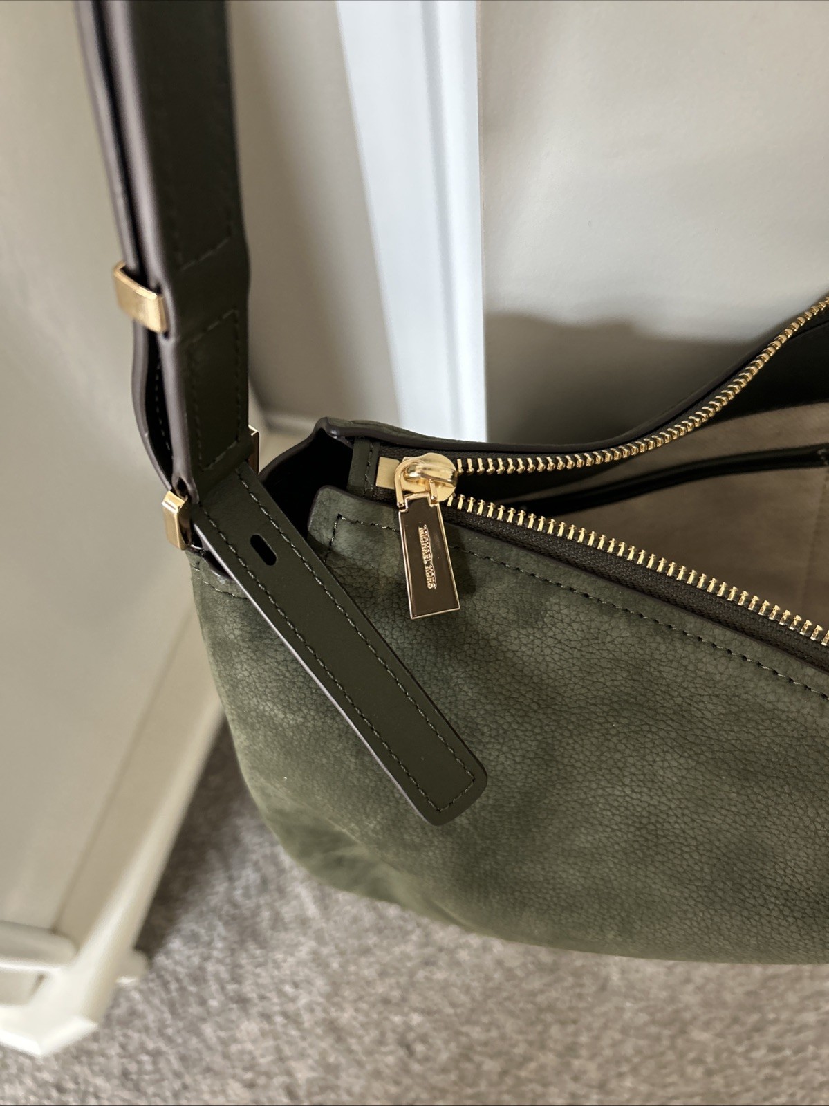 MICHAEL Michael Nolita Medium Nubuck Shoulder Bag