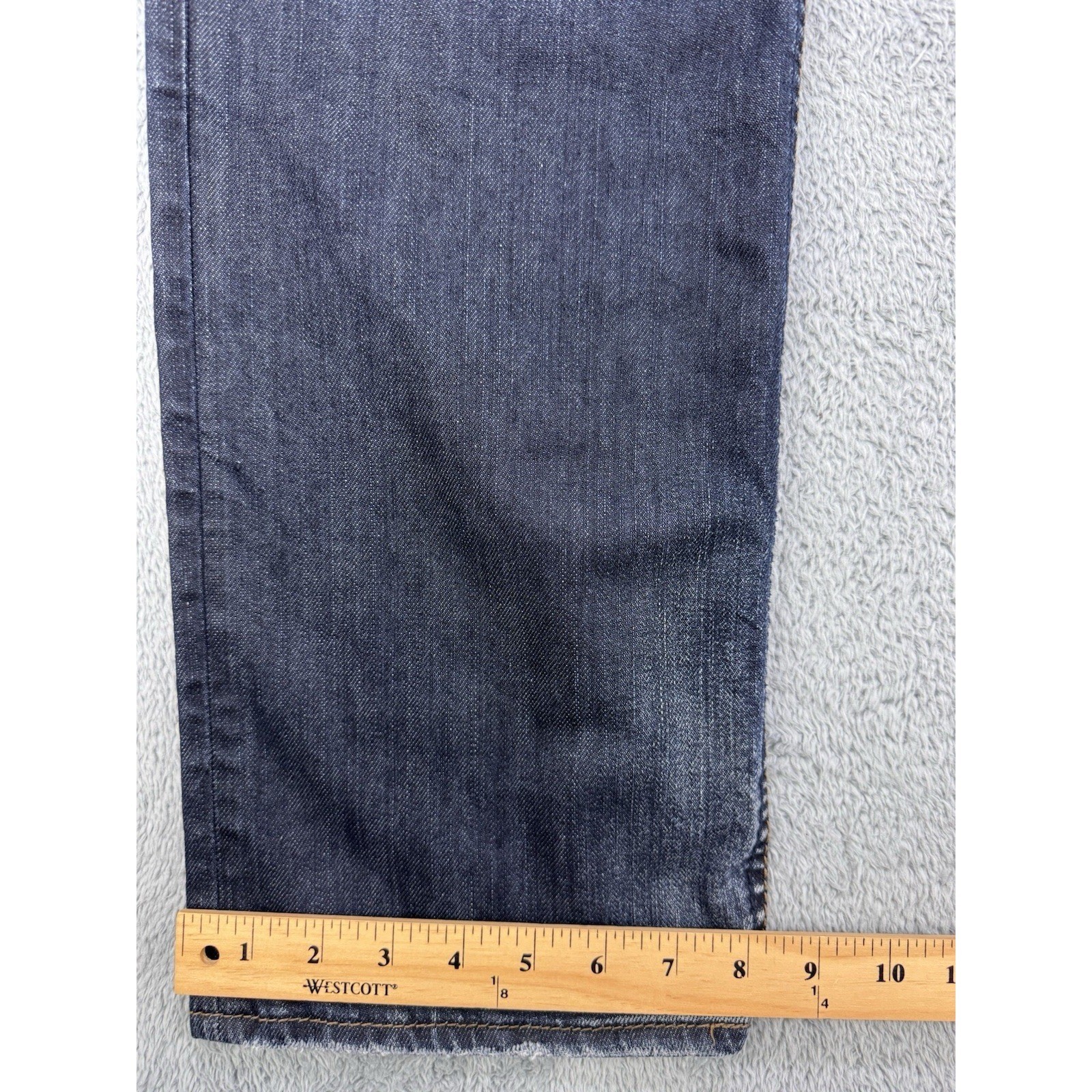 Silver Grayson Selvedge Jeans Men 33×34 Blue Straight Whisker Distress Denim