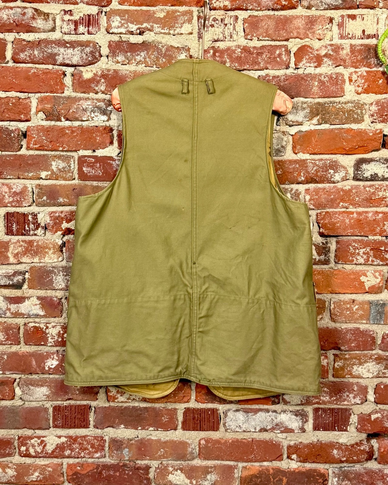 Vtg 1940s Half Moon Sateen Hunting Vest American Field Large
