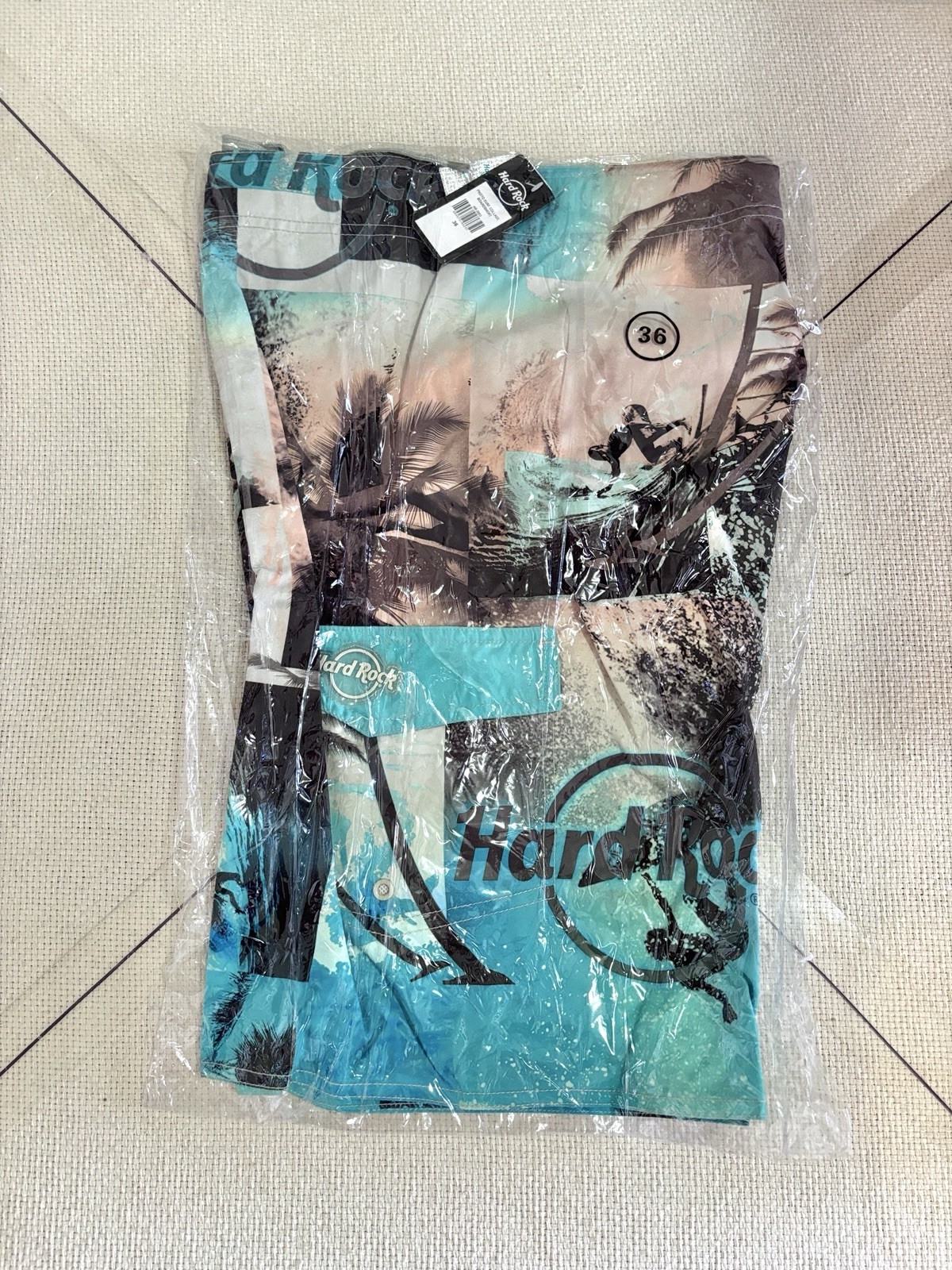 Hard Rock Cafe Board Shorts Mens 36 Surf Swim Trunks NWT Beach Vibe Superior￼