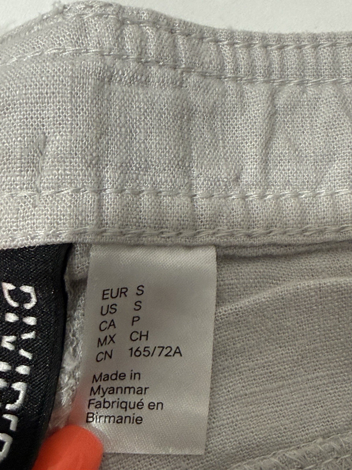 H&M Divided Women’s Linen Blend Pants Gray Button/Drawstring/Zip