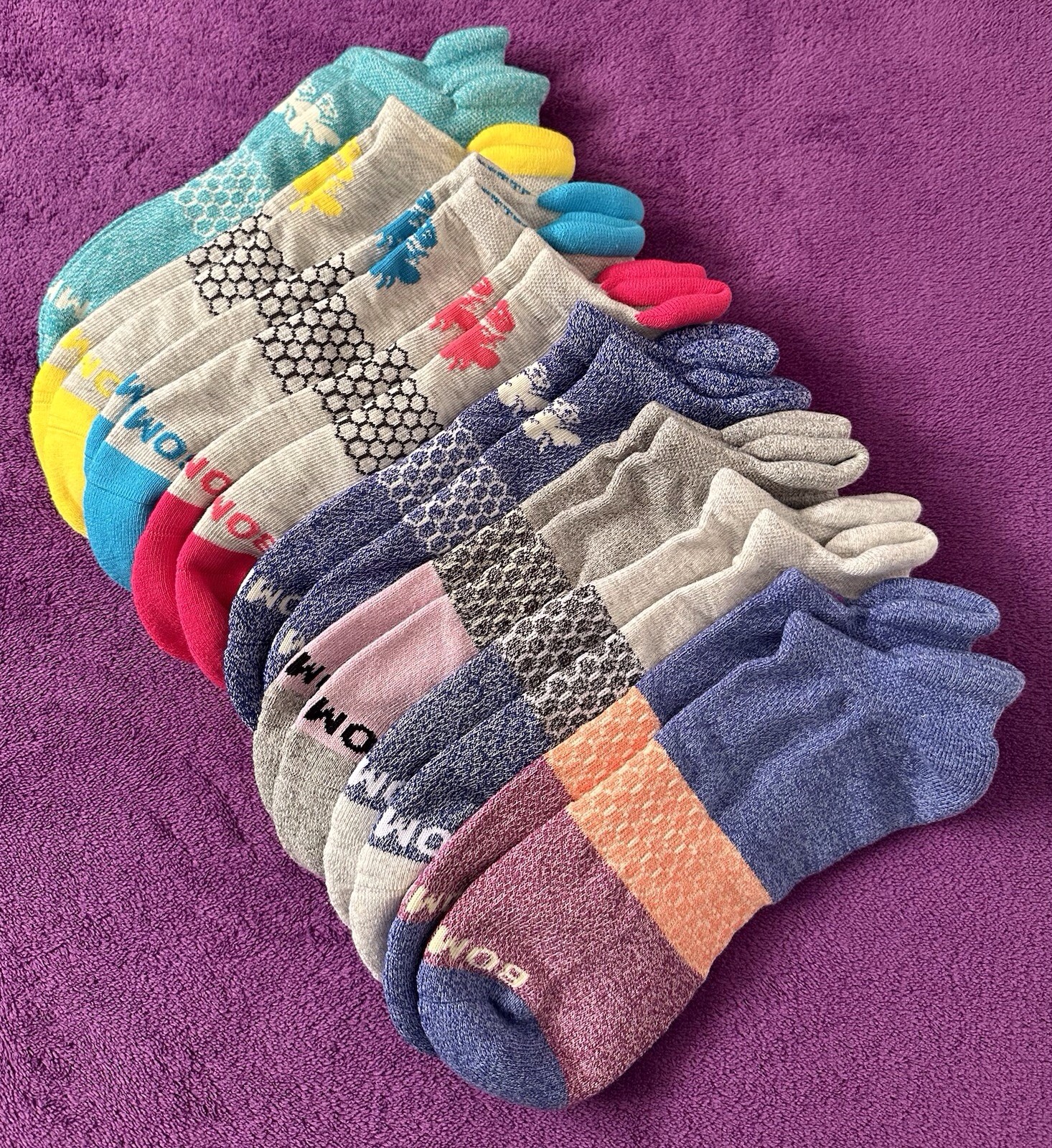 Bombas Women’s Ankle Socks 8-Pack Gift Box Size Medium 8-10.5