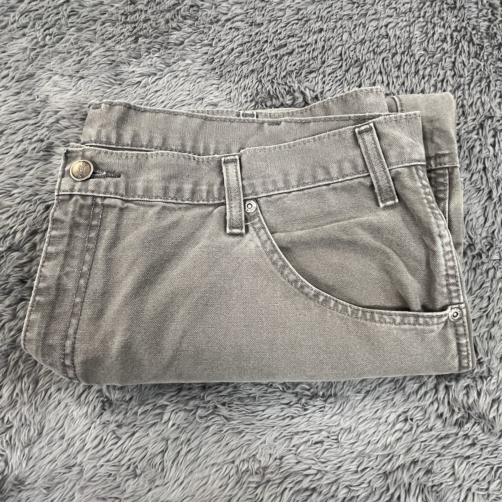 Dickies Shorts Mens 40 (Fits 39×12) Gray 100% Cotton Duck Denim Work Utility