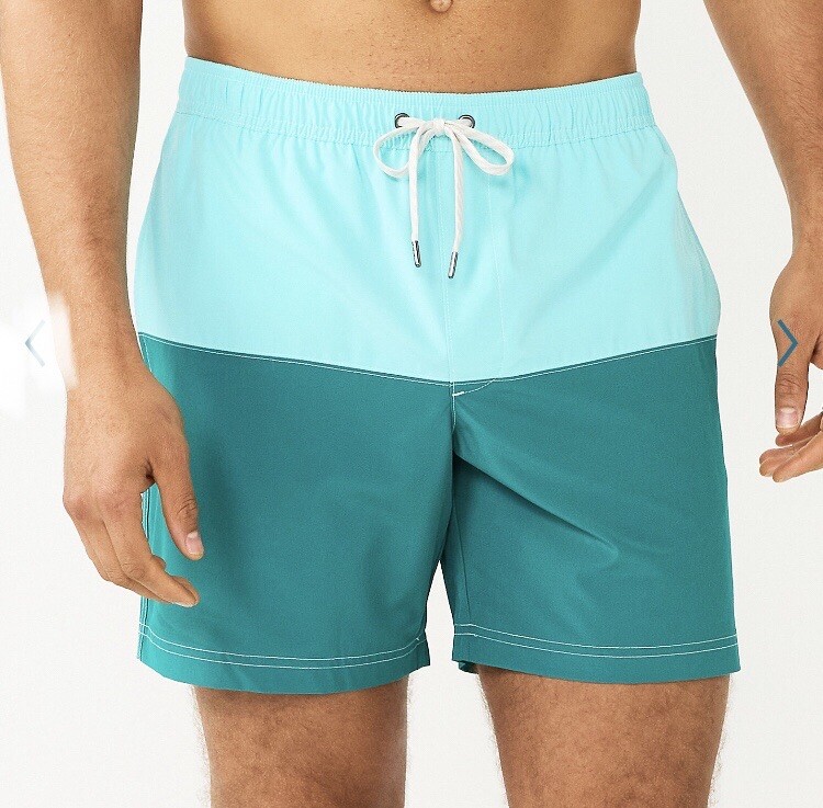SONOMA Full Elastic Waistband Swim Trunks 2XL Blue On Blue Mesh Lined Men’s New