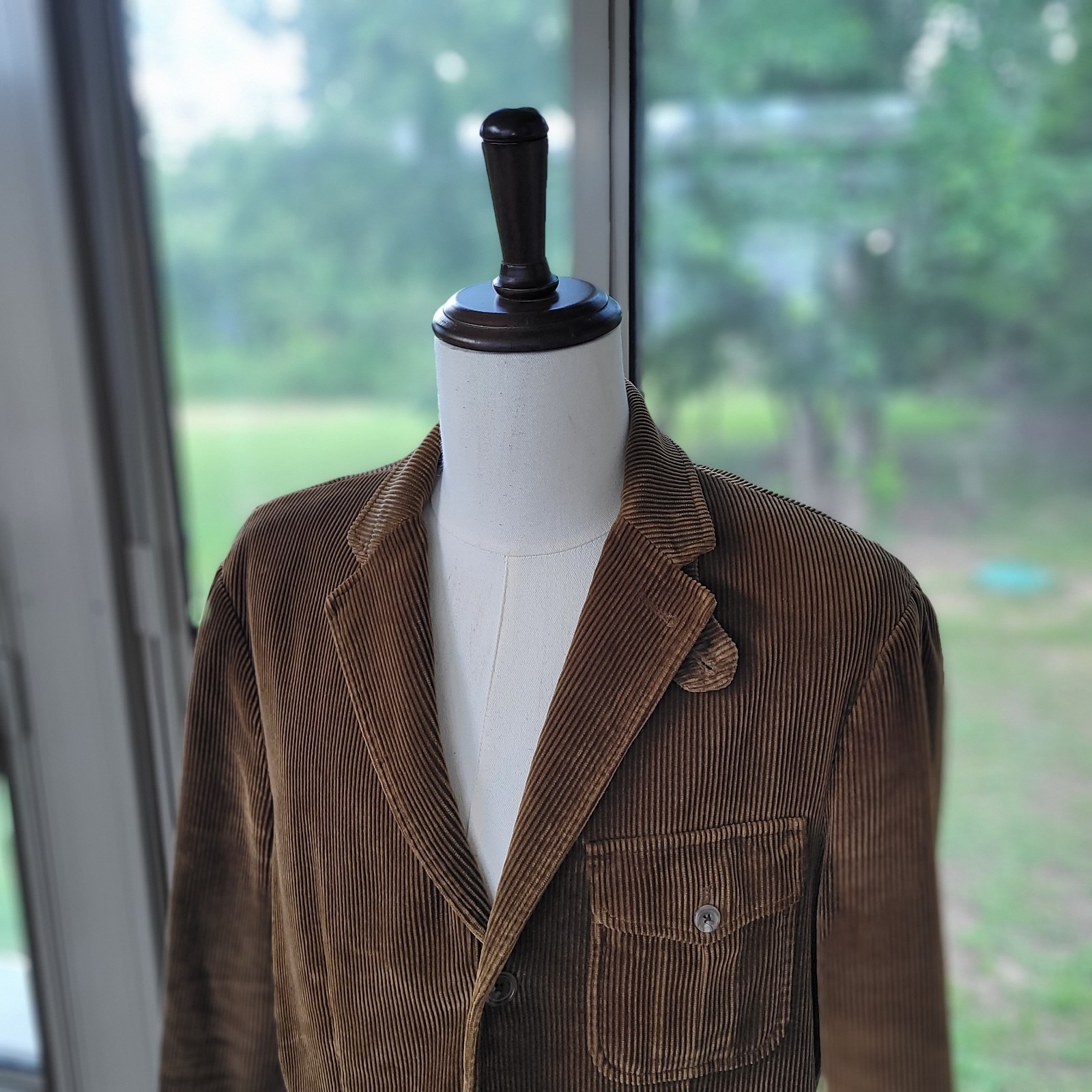 POLO RALPH LAUREN L Vintage Brown Cotton Corduroy Shooting Sport Coat