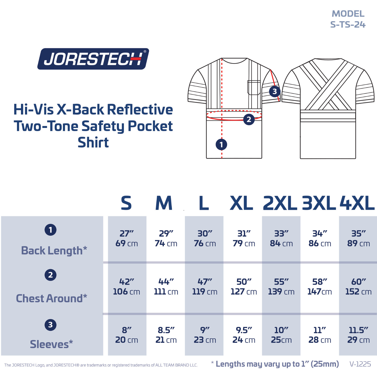 Hi Vis Shirt X-BACK ANSI Class 3 Reflective Safety Short Sleeve HIGH VISIBILITY