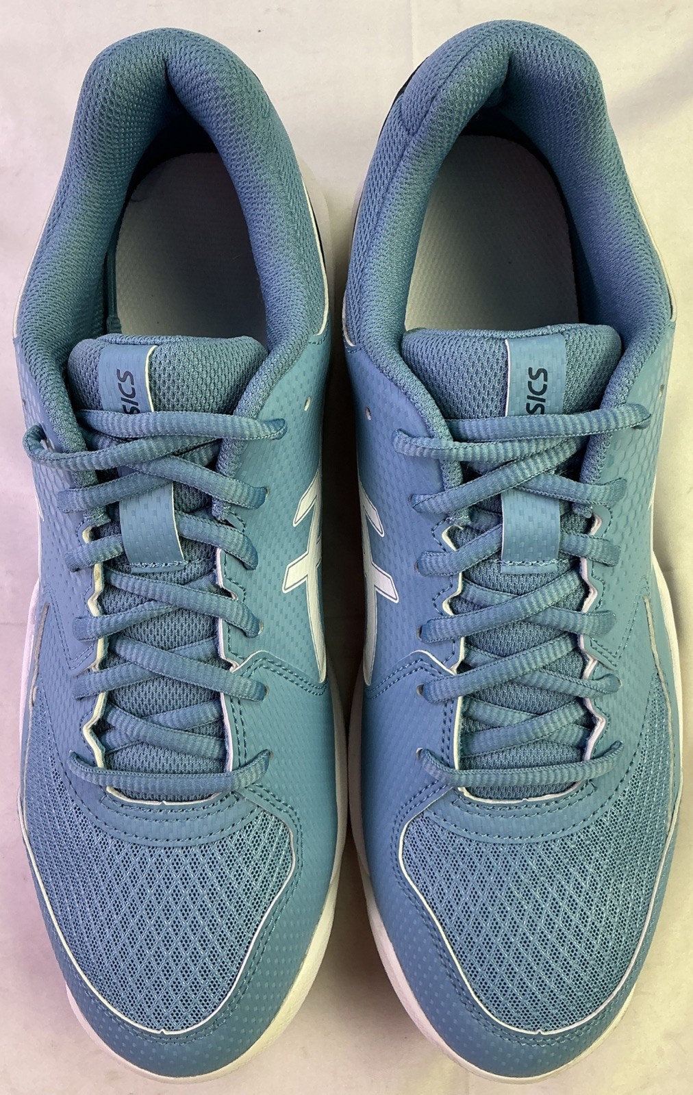 Asics Men’s Gel Dedicate 8 Pickleball Shoes-Saba Blue/White-Size: 9.5