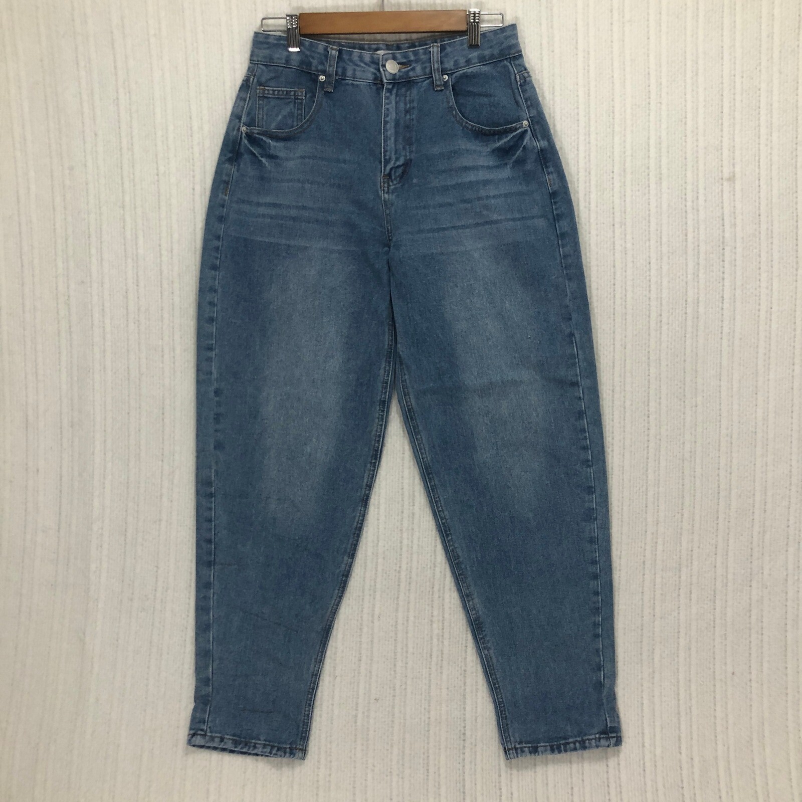 Blue Savvy High Waist Mom Jeans Denim Relaxed Fit Everyday Blue Jeans Size