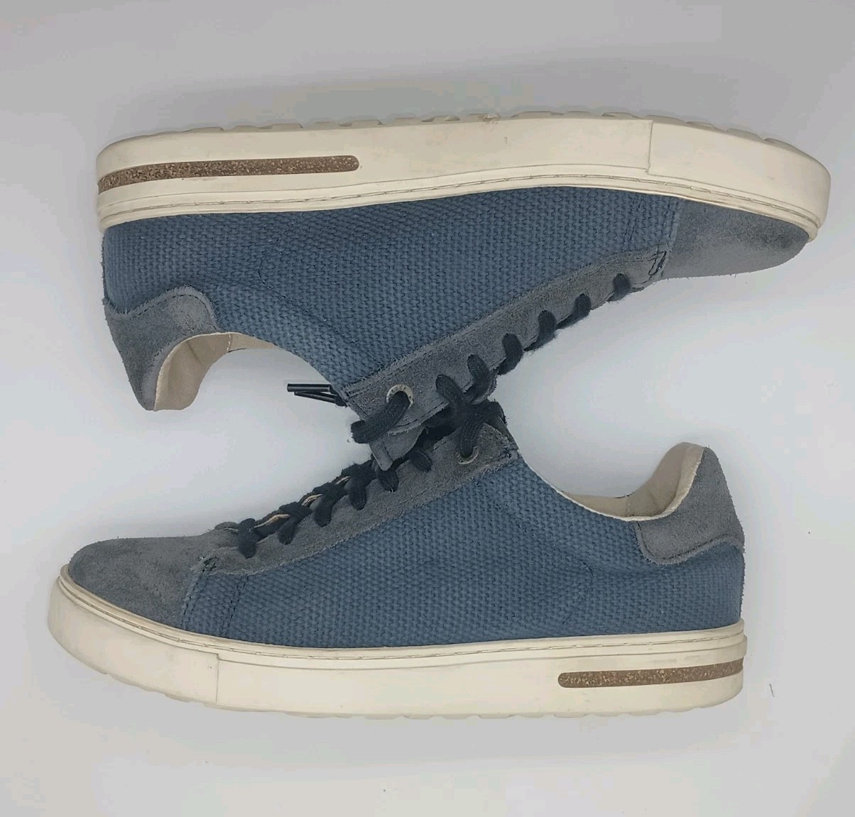 Birkenstock Bend Low Canvas Suede Sneakers W 9 M 7 EU 40 Blue READ